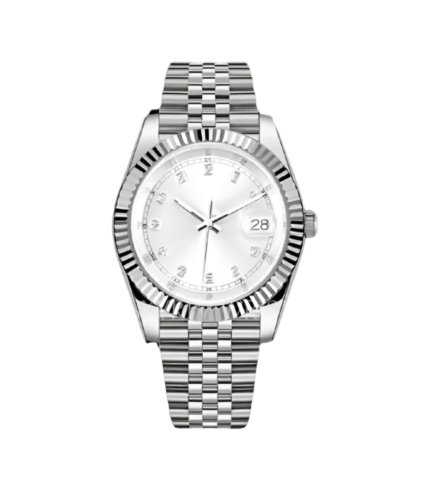 WHITE DIAMOND DIAL STEEL SEIKO MOD SEIKJUST