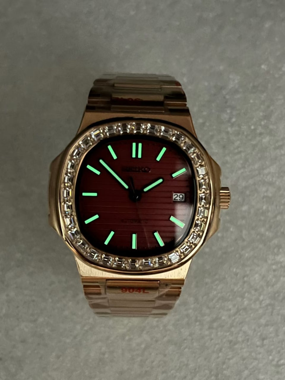 Cadran arabe gris, acier, automatique – Édition Seikmod Lux | Verre saphir | Acier 316L