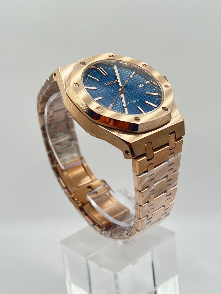 ROSE GOLD NAVY SEIKO MOD ROYAL SEIKOAK
