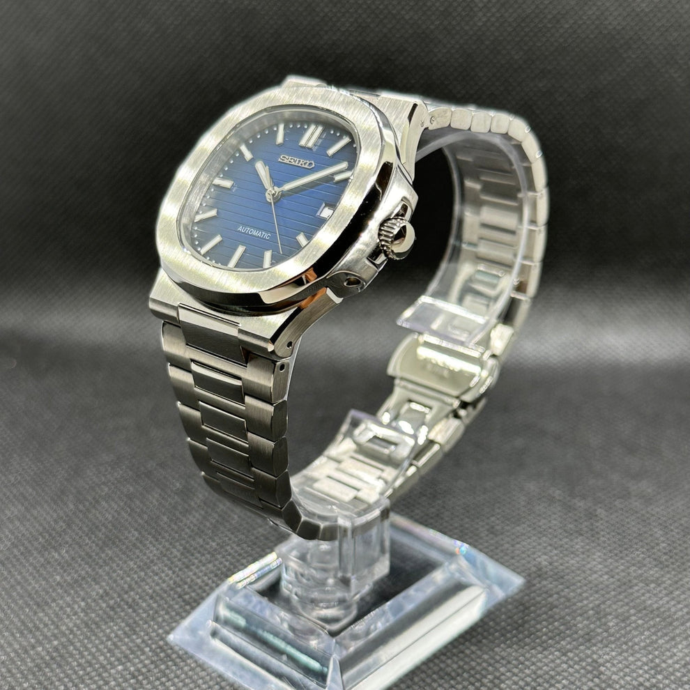 STEEL BLUE CLASSIC DIAL Seiko Mod NAUTIKO