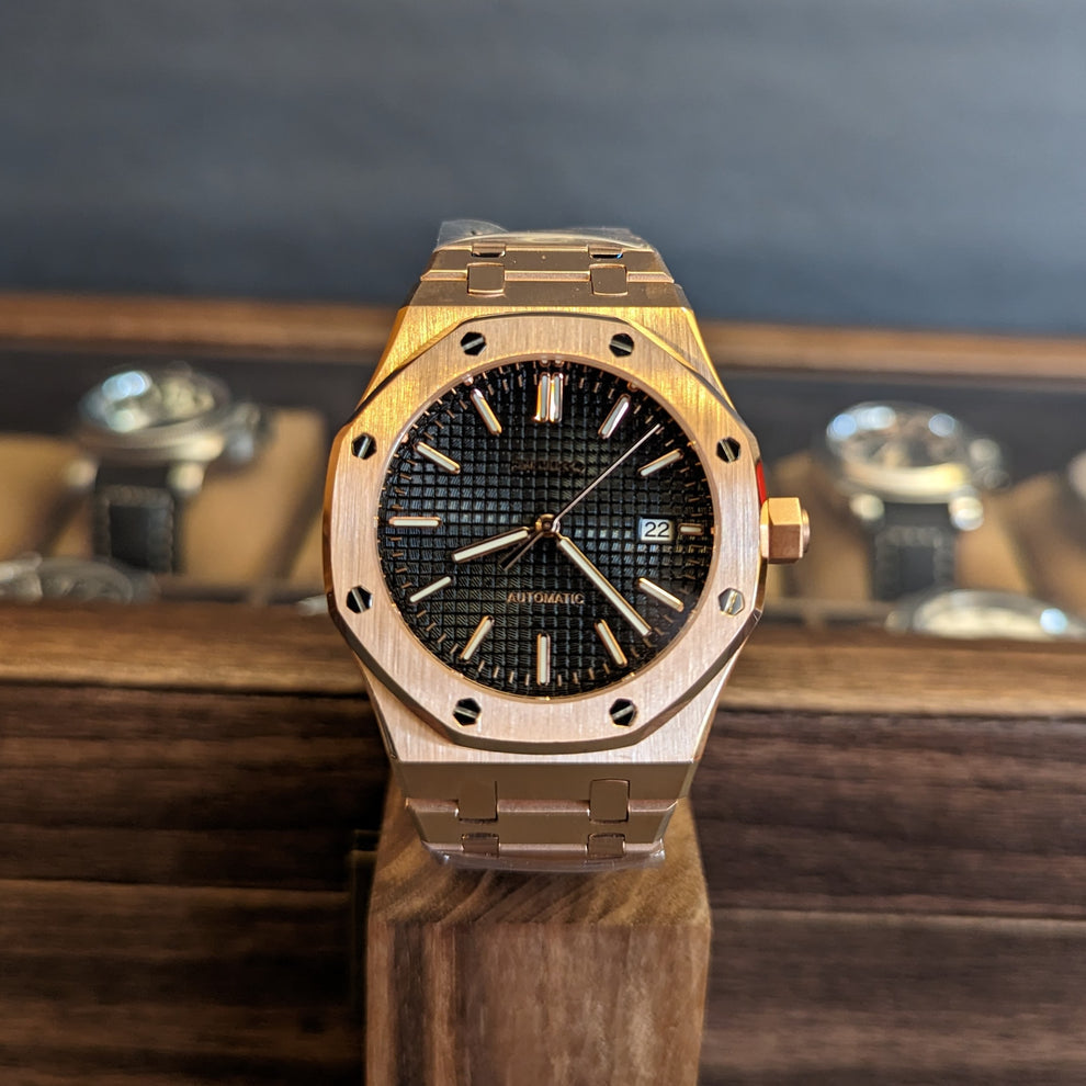 ROSE GOLD BLACK SEIKO MOD ROYAL SEIKOAK