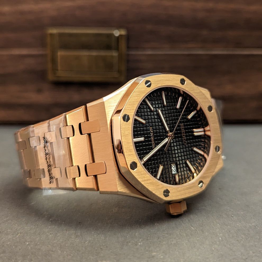 ROSE GOLD BLACK SEIKO MOD ROYAL SEIKOAK