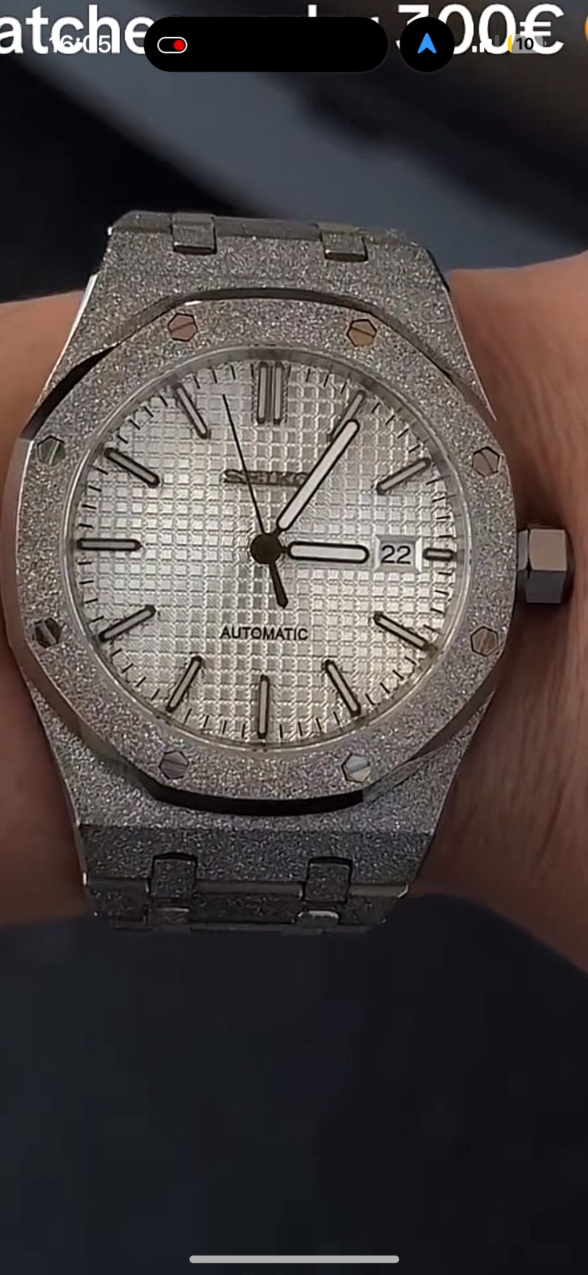 WHITE FROSTED SEIKO MOD ROYAL SEIKOAK