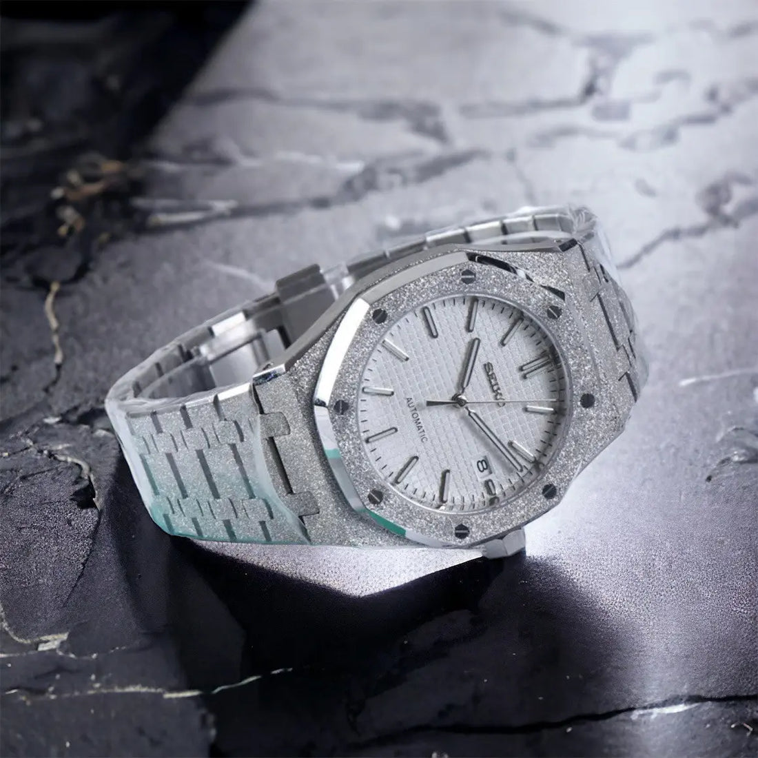 WHITE FROSTED SEIKO MOD ROYAL SEIKOAK