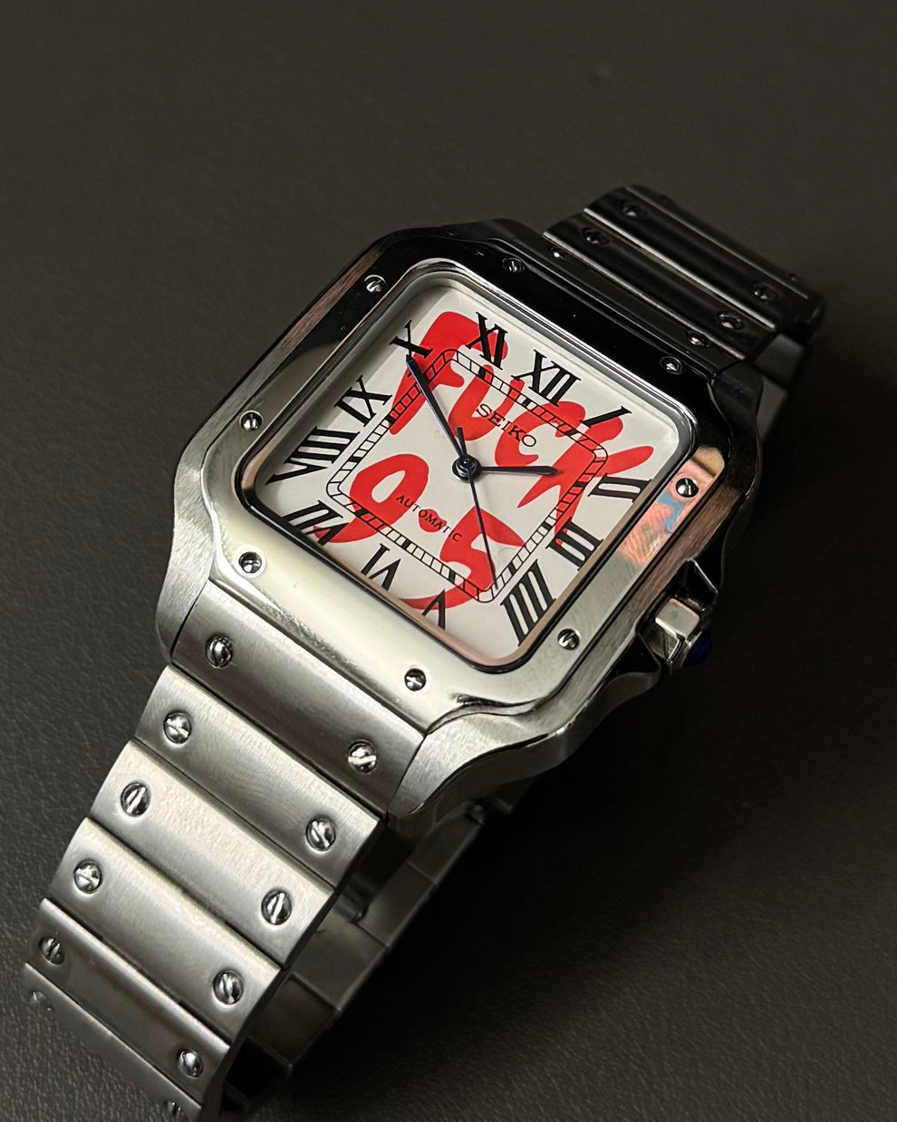 Cadran arabe gris, acier, automatique – Édition Seikmod Lux | Verre saphir | Acier 316L