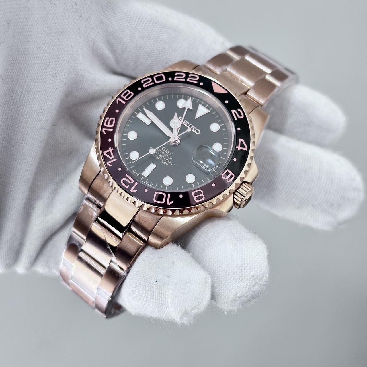 Cadran arabe gris, acier, automatique – Édition Seikmod Lux | Verre saphir | Acier 316L