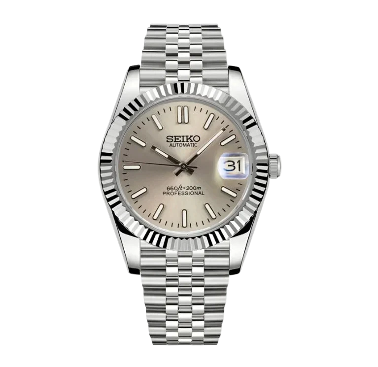 BEIGE Classic Dial Steel Jubliee Seiko Mod SEIKJUST