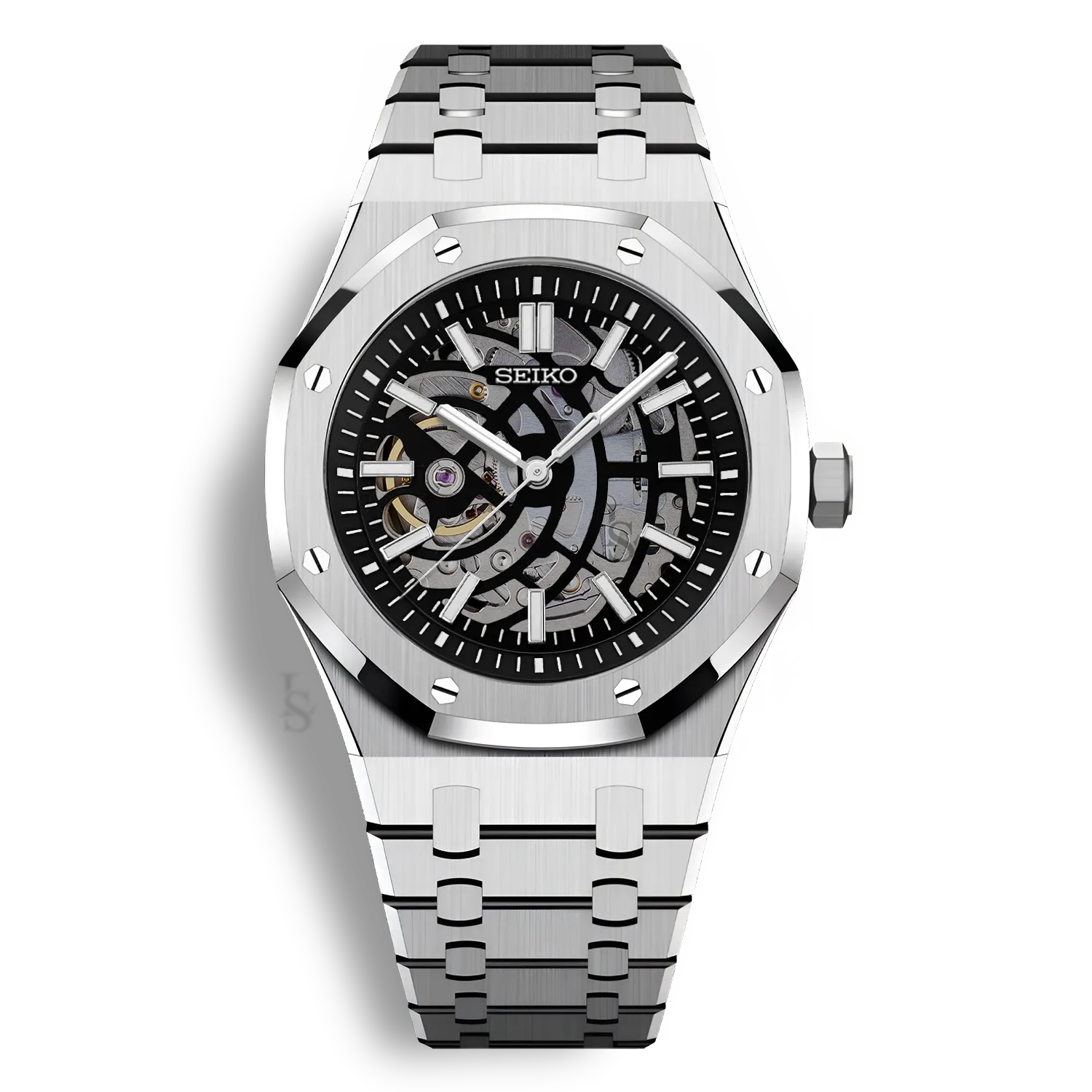 هيكل فولاذي أسود من سيكو مود رويال سيكو أوك