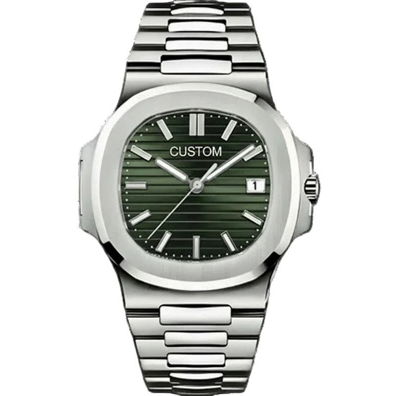 STEEL OLIVE CLASSIC DIAL Seiko Mod NAUTIKO