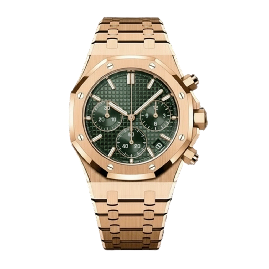 ROSE GOLD OLIVE CHRONOGRAPH SEIKO MOD ROYAL SEIKOAK