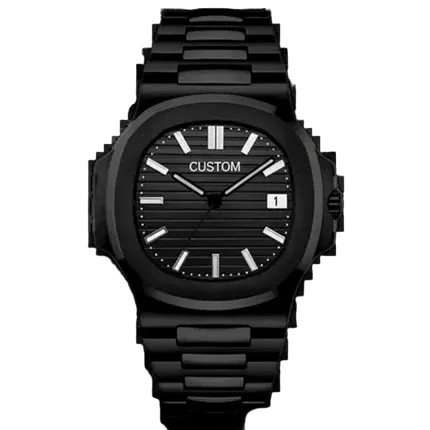 BLACK ON BLACK CLASSIC DIAL Seiko Mod NAUTIKO
