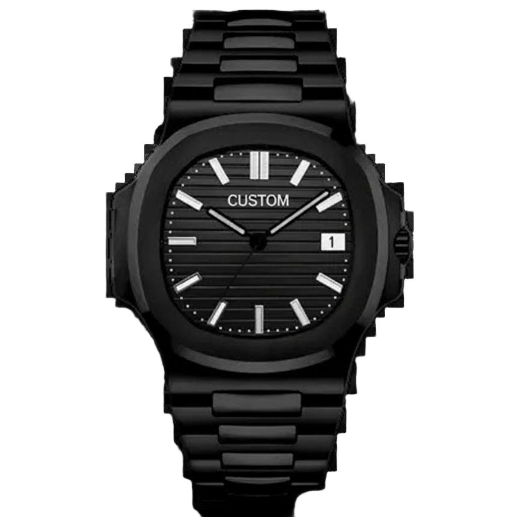 BLACK ON BLACK CLASSIC DIAL Seiko Mod NAUTIKO