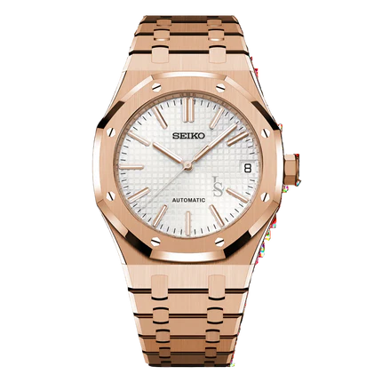 ROSE GOLD WHITE SEIKO MOD ROYAL SEIKOAK