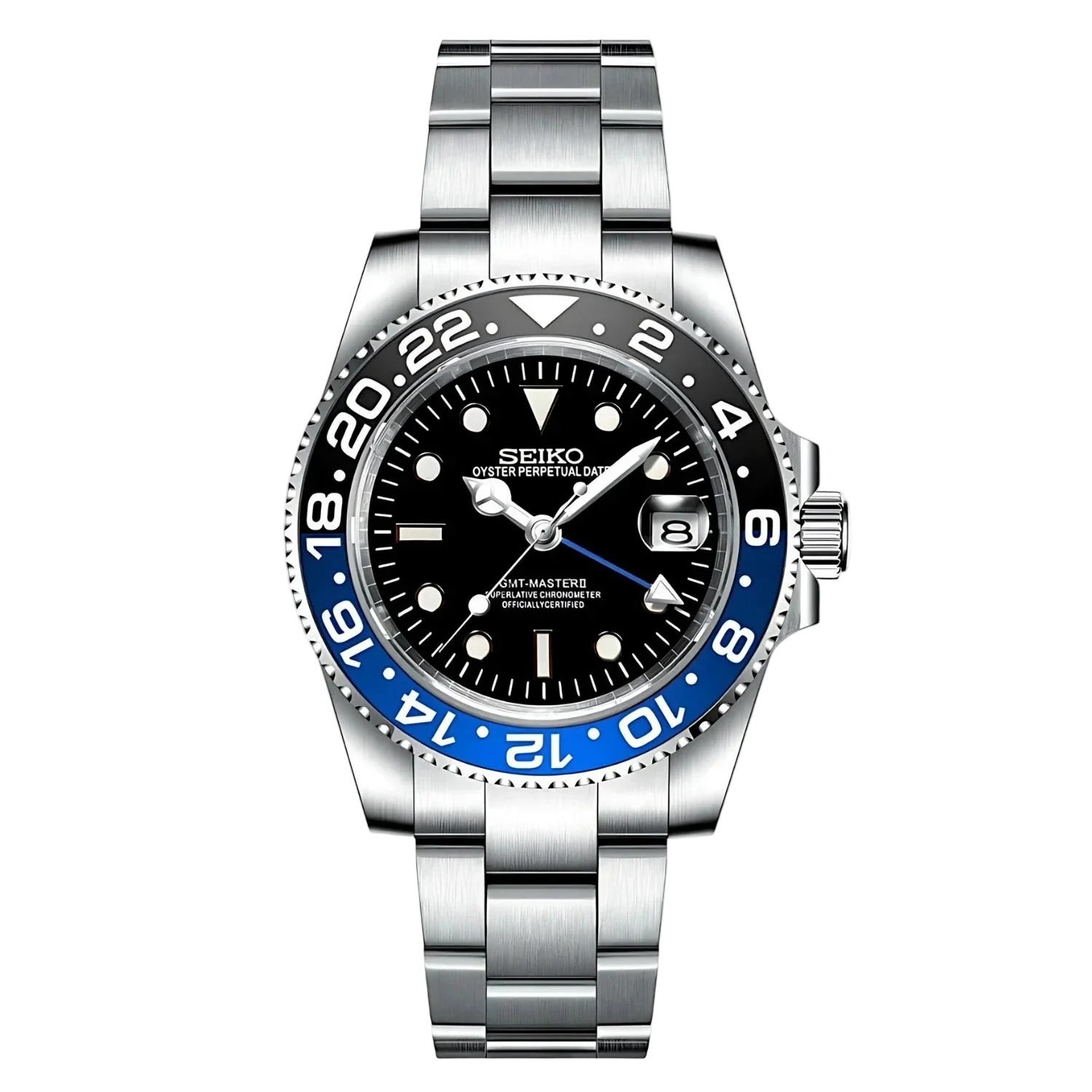 Cadran arabe gris, acier, automatique – Édition Seikmod Lux | Verre saphir | Acier 316L