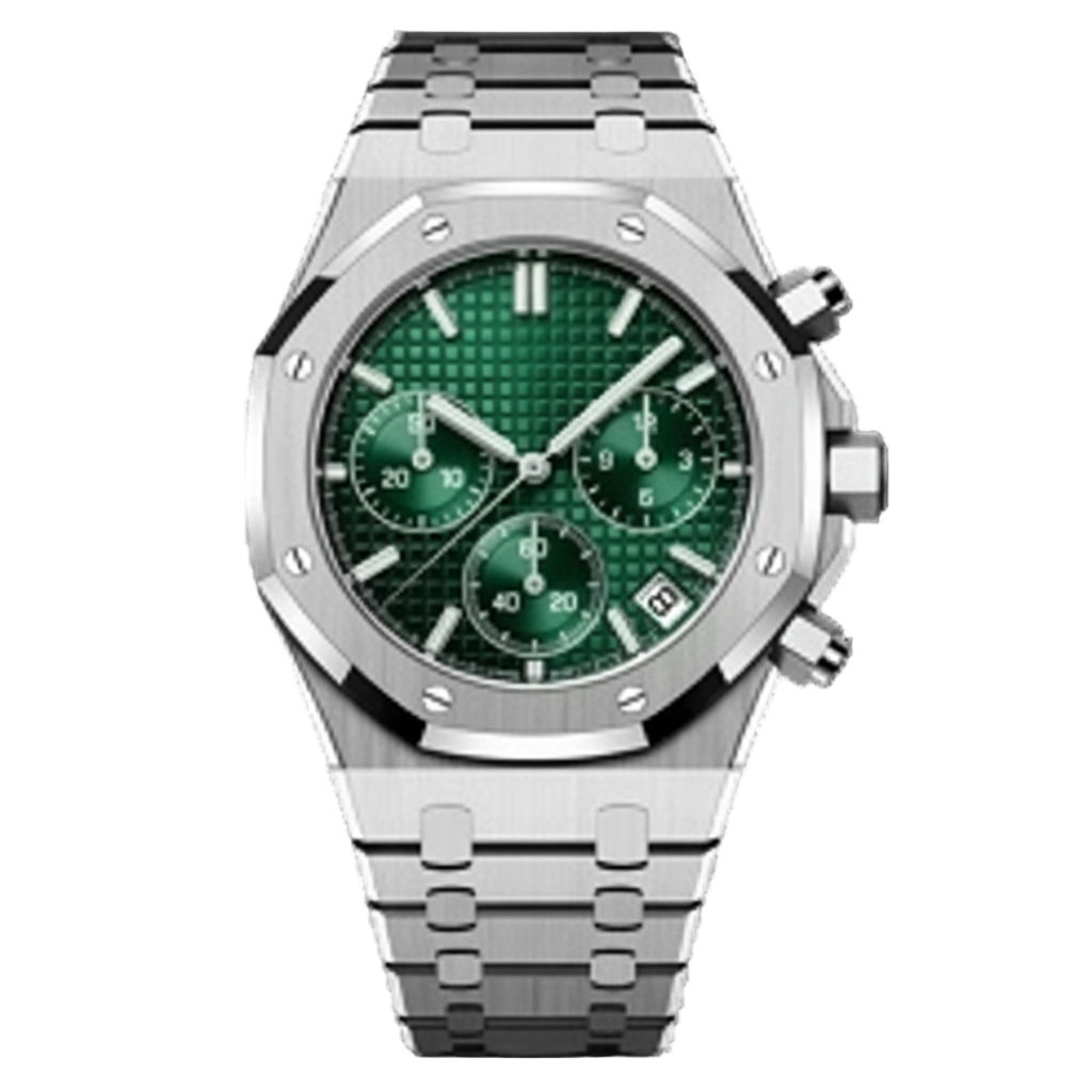 STEEL GREEN CHRONOGRAPH SEIKO MOD ROYAL SEIKOAK