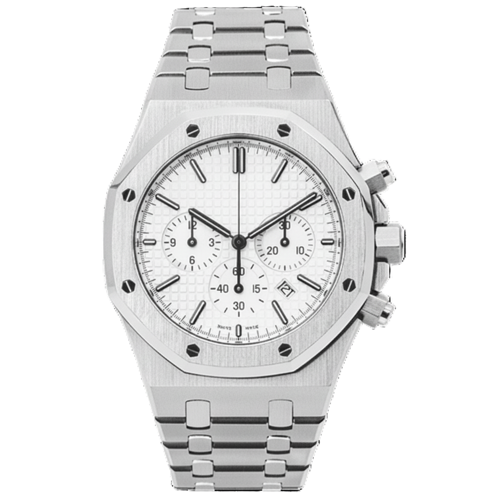 STEEL WHITE CHRONOGRAPH SEIKO MOD ROYAL SEIKOAK