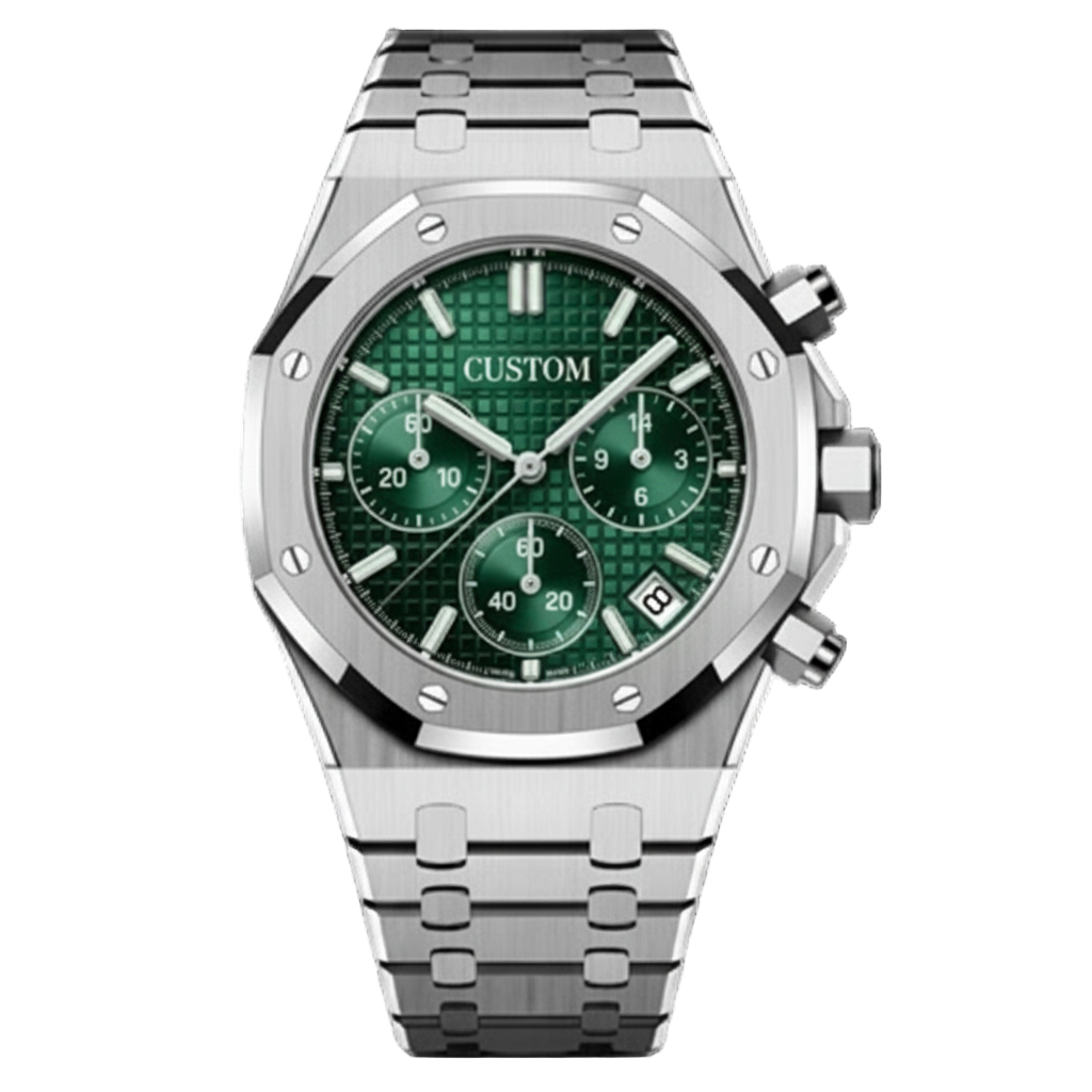 STEEL GREEN CHRONOGRAPH SEIKO MOD ROYAL SEIKOAK