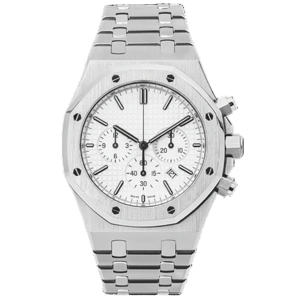 STEEL WHITE CHRONOGRAPH SEIKO MOD ROYAL SEIKOAK