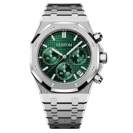 STEEL GREEN CHRONOGRAPH SEIKO MOD ROYAL SEIKOAK