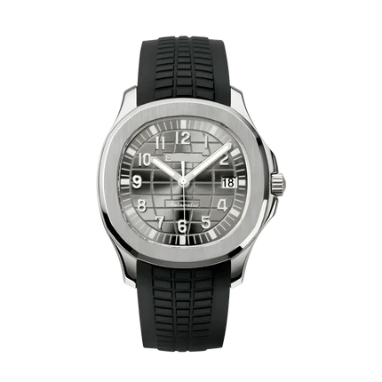 DARK GREY STEEL RUBBER STRAP Seiko Mod NAUTIKO