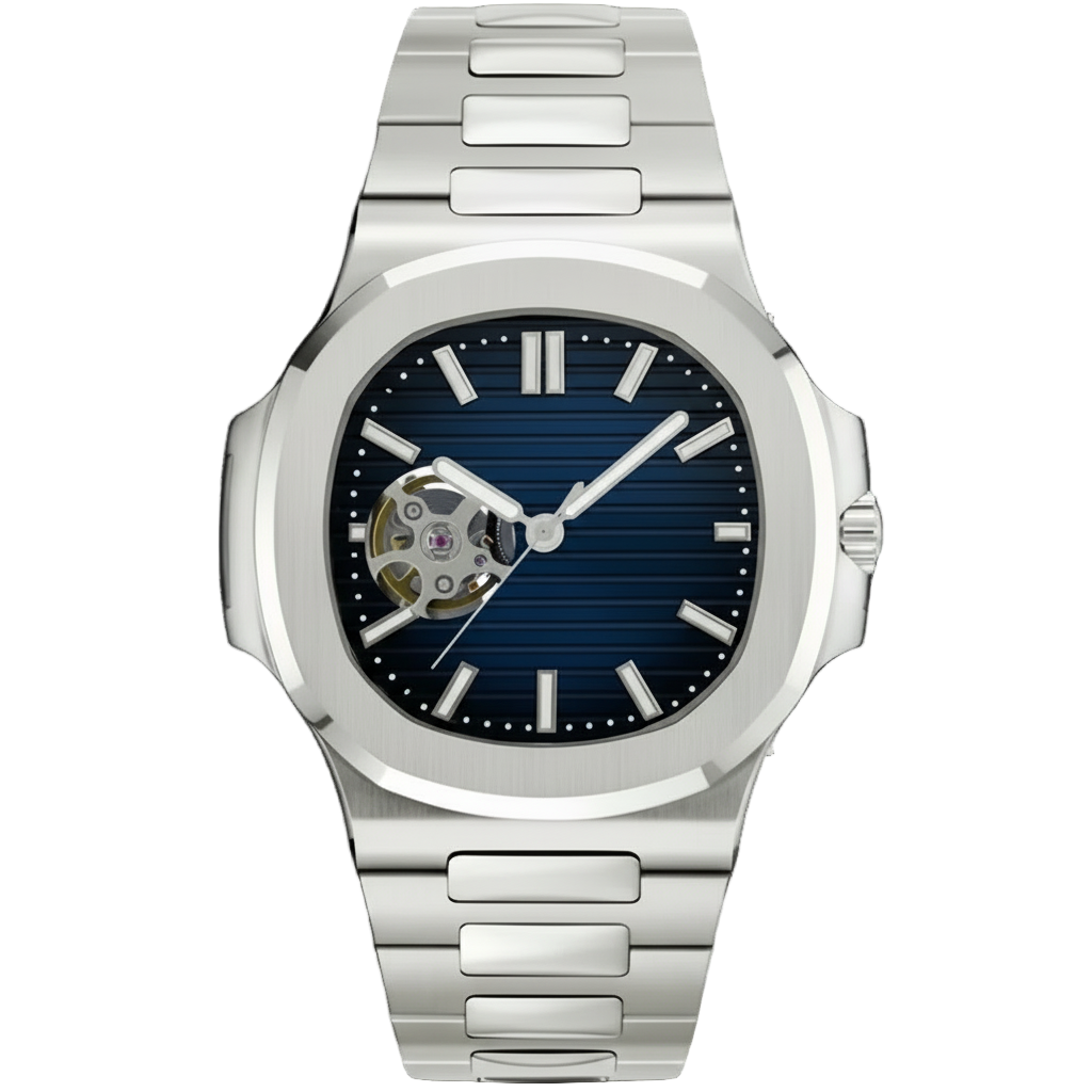 ساعة سيكمود لوكس إيديشن، مينا عربية رمادية، أوتوماتيكية من الفولاذ | كريستال ياقوتي | فولاذ 316L