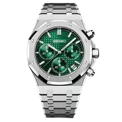 STEEL GREEN CHRONOGRAPH SEIKO MOD ROYAL SEIKOAK