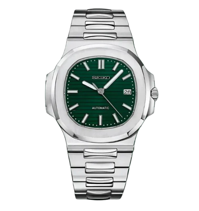 STEEL GREEN CLASSIC DIAL Seiko Mod NAUTIKO