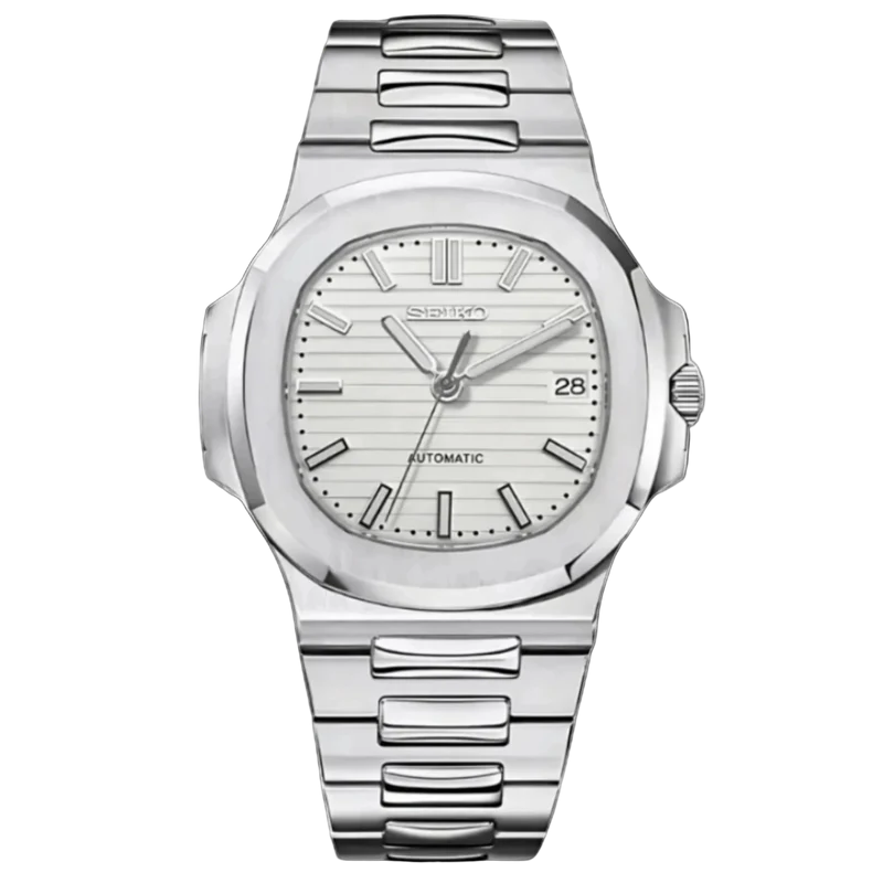 Cadran arabe gris, acier, automatique – Édition Seikmod Lux | Verre saphir | Acier 316L