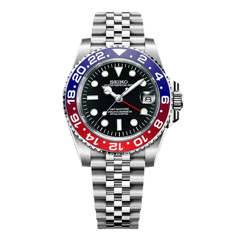 PEPSI STEEL Jubilee / OYSTER Seiko Mod GMTEIKO