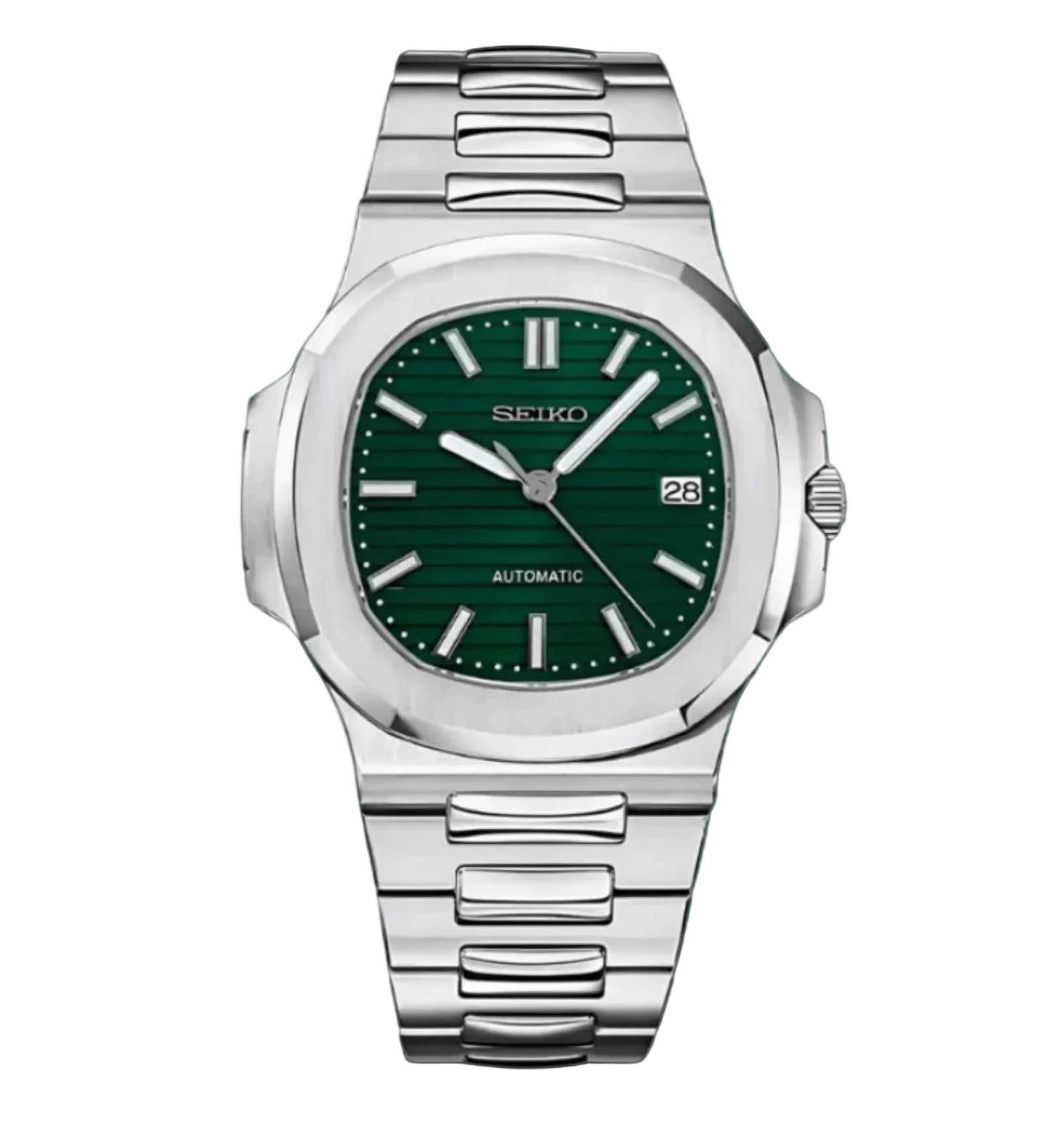 STEEL GREEN CLASSIC DIAL Seiko Mod NAUTIKO