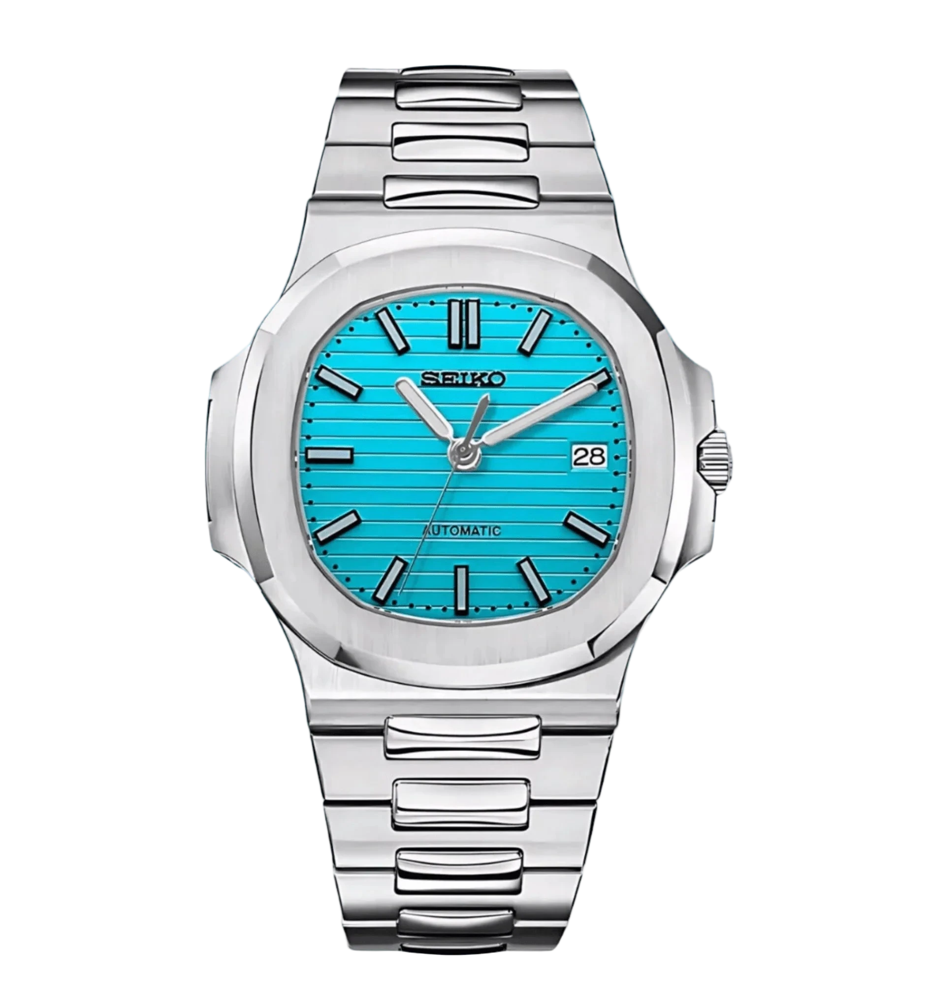 STEEL ICE BLUE TIFFANY CLASSIC DIAL Seiko Mod NAUTIKO