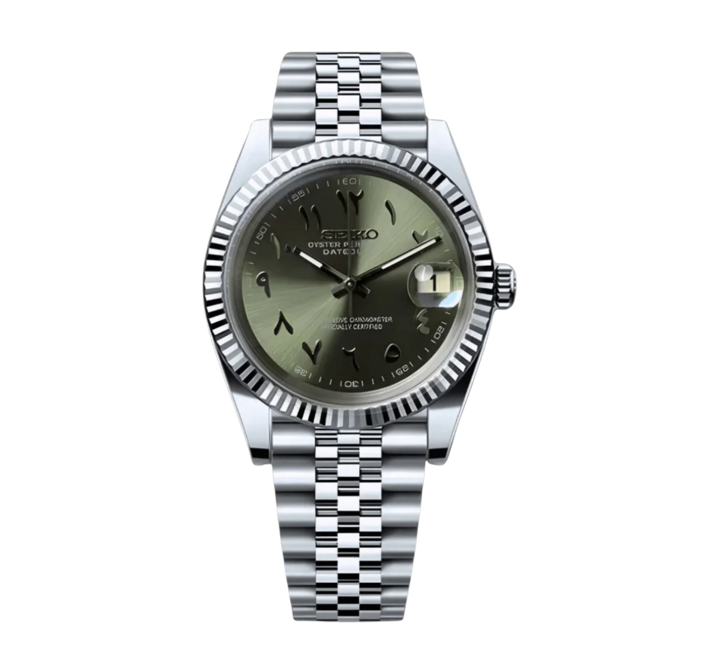 OLIVE ARABIC DIAL STEEL SEIKJUST