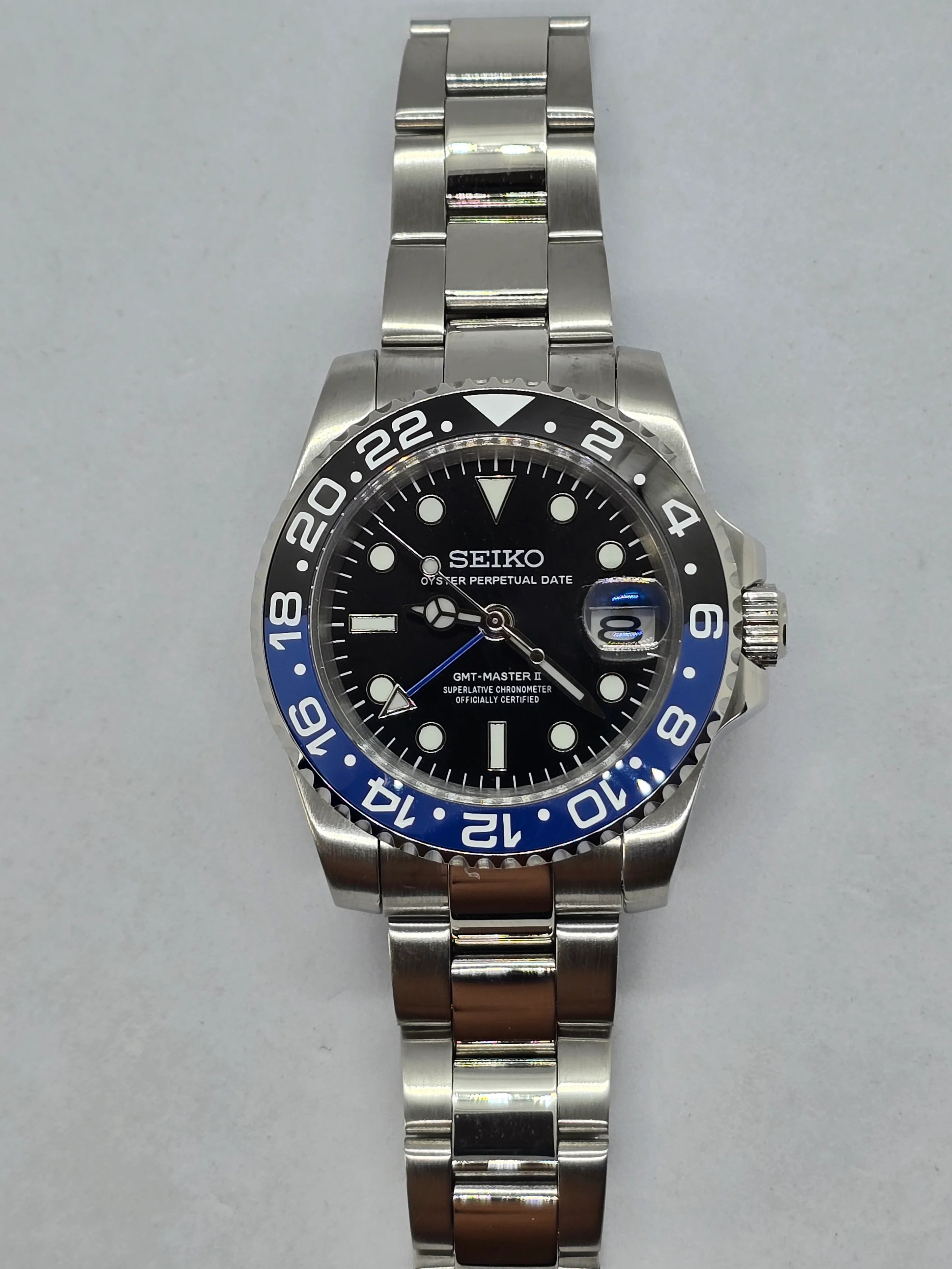 Cadran arabe gris, acier, automatique – Édition Seikmod Lux ​​| Verre saphir | Acier 316L 