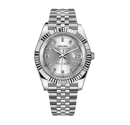 GREY DIAMOND DIAL STEEL SEIKJUST