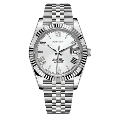 WHITE ROMAN DIAL STEEL SEIKJUST
