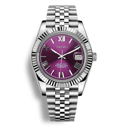 PURPLE ROMAN DIAL STEEL SEIKJUST