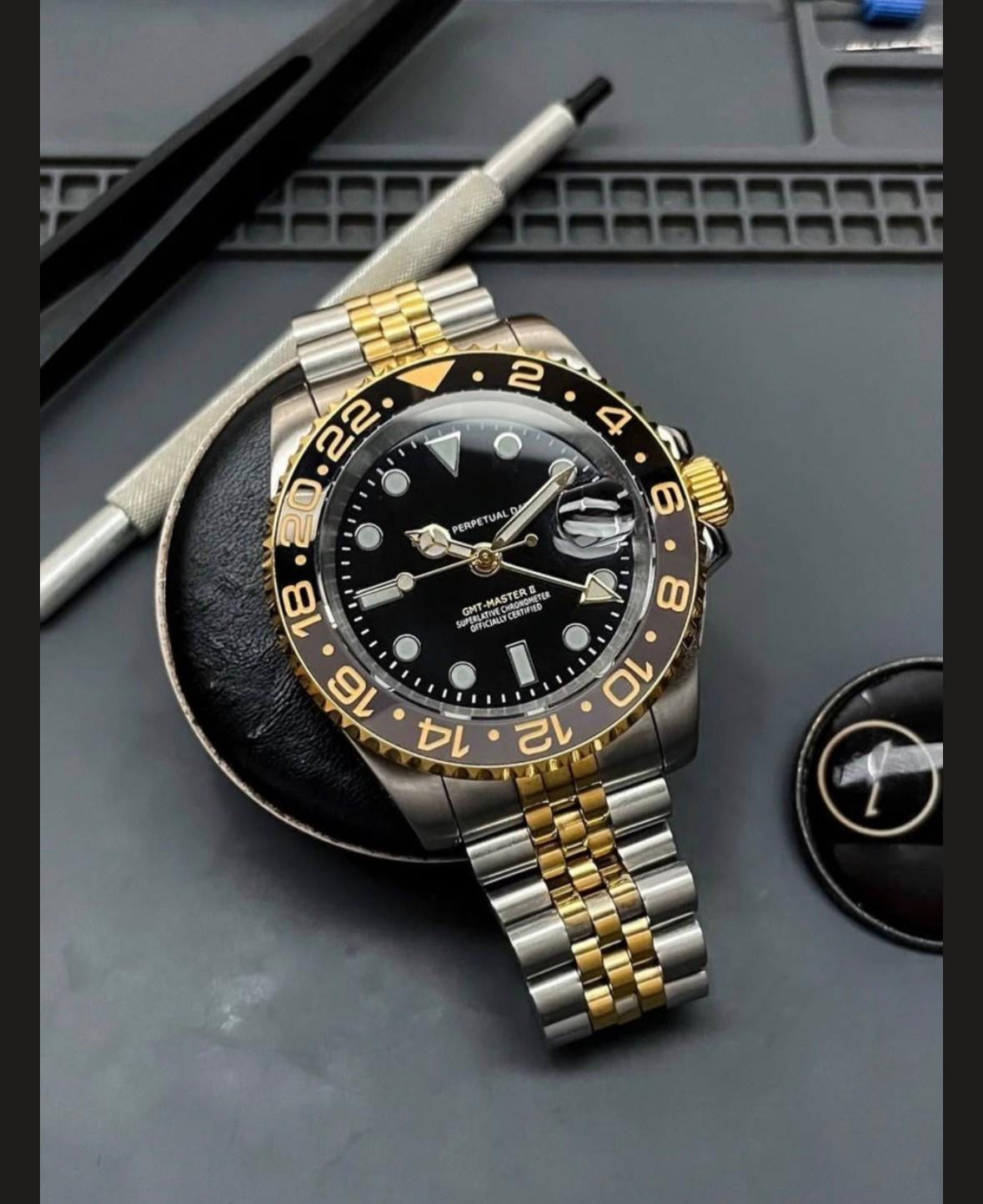 GMTEIKO Midnight Gold GMT NH34 Automatik Saphir Jubilee