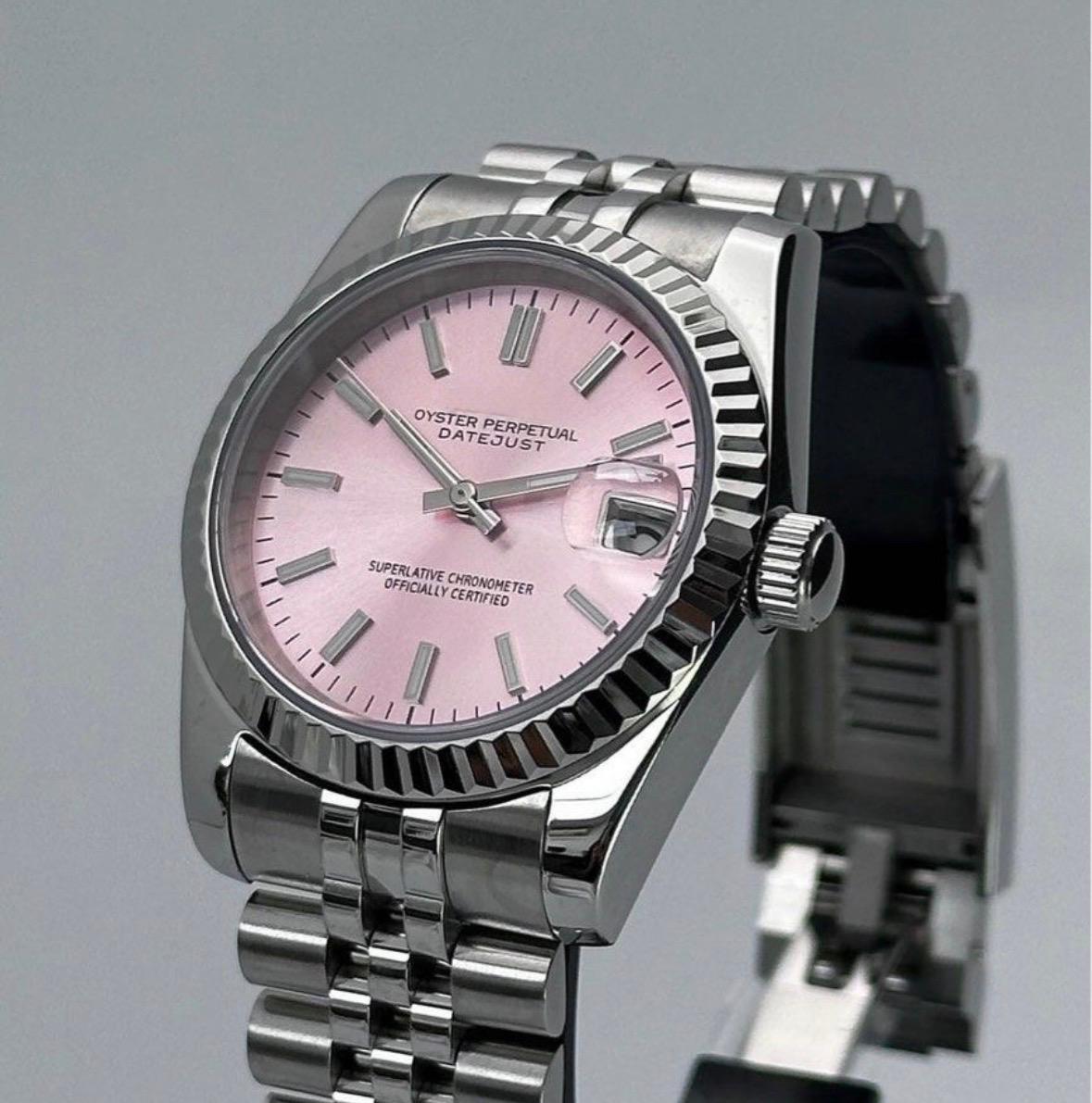 PINK Classic Dial Steel Automatic