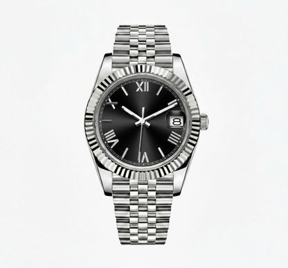 BLACK ROMAN DIAL STEEL SEIKJUST