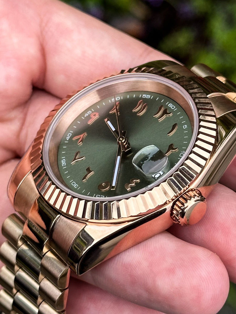 OLIVE ARABIC DIAL ROSEGOLD SEIKJUST