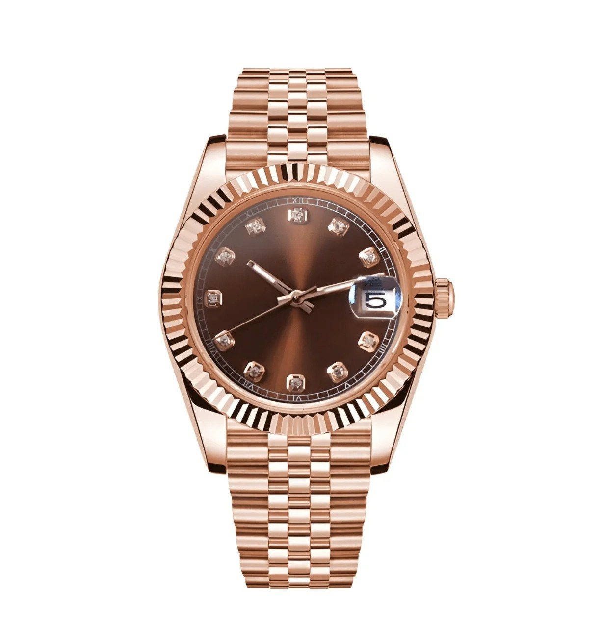 BROWN DIAMOND DIAL ROSEGOLD SEIKJUST