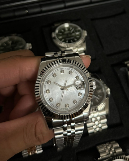 WHITE DIAMOND DIAL STEEL SEIKJUST