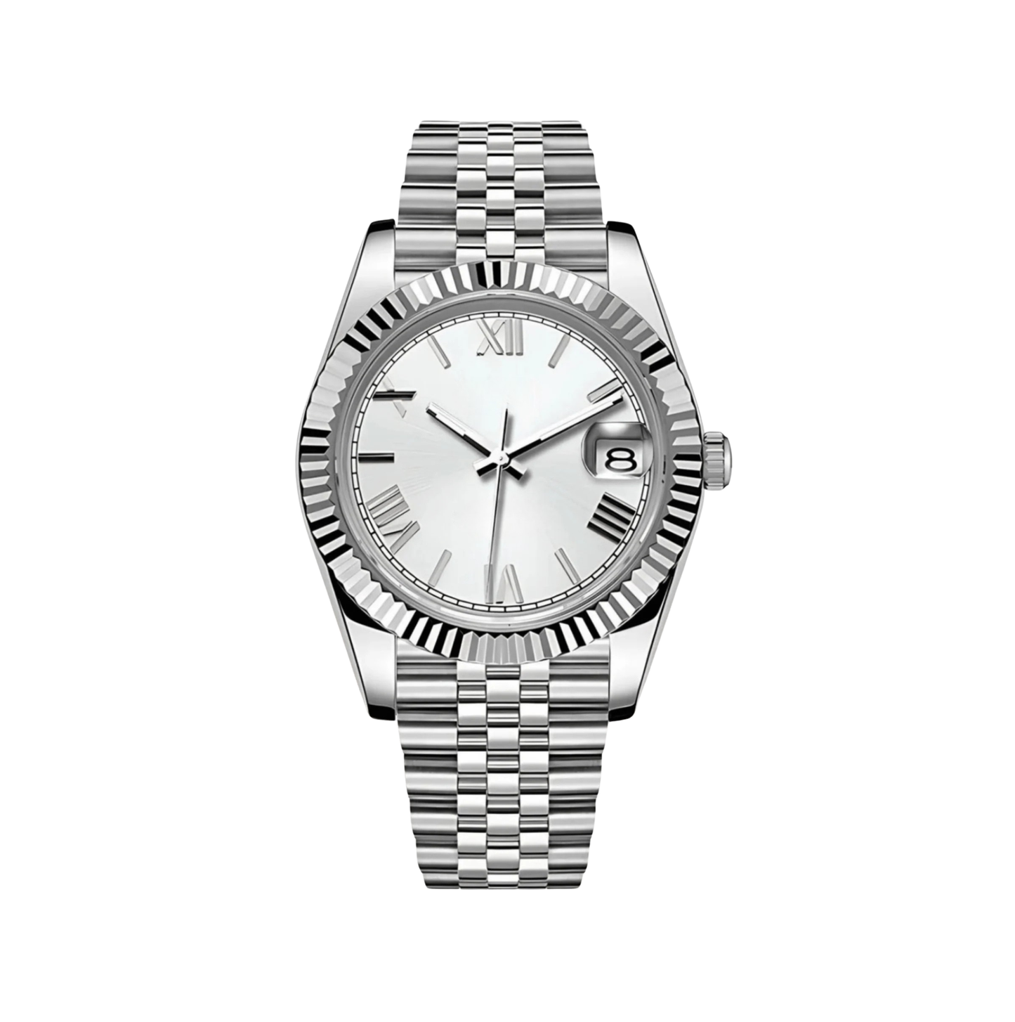 WHITE ROMAN DIAL STEEL SEIKJUST