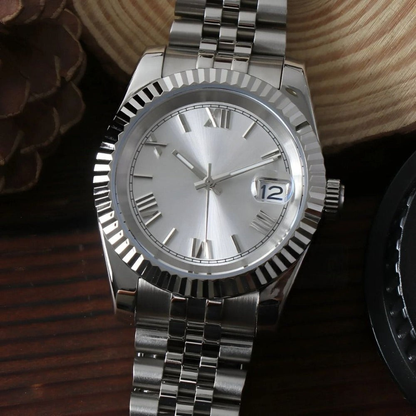 WHITE ROMAN DIAL STEEL SEIKJUST