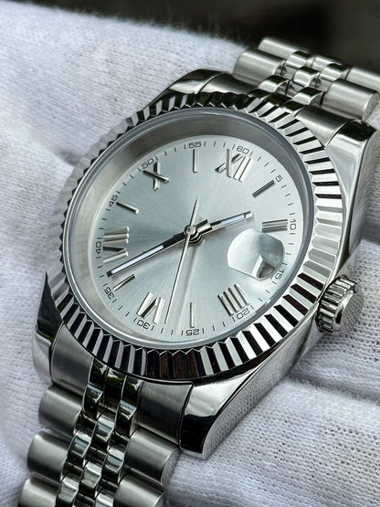 WHITE ROMAN DIAL STEEL SEIKJUST