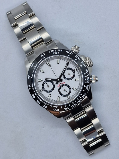WHITE PANDA CLASSIC DIAL STEEL OYSTER ST