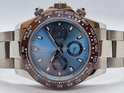 ICE BLUE CERAMIC BEZEL CLASSIC DIAL STEEL OYSTER ST