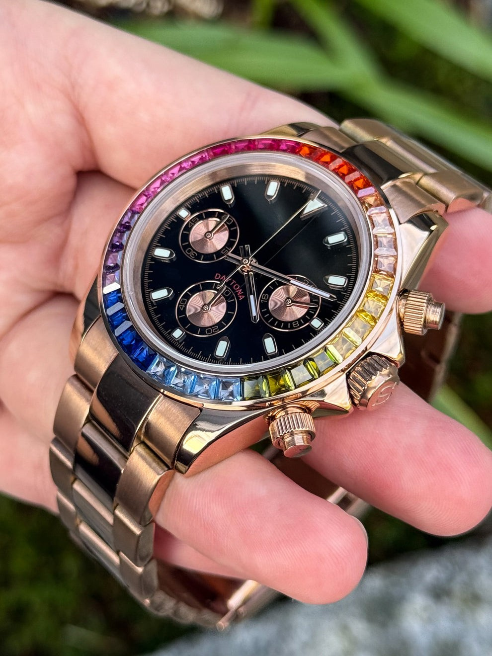 RAINBOW CLASSIC DIAL ROSEGOLD OYSTER ST
