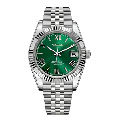 GREEN ROMAN DIAL STEEL SEIKJUST