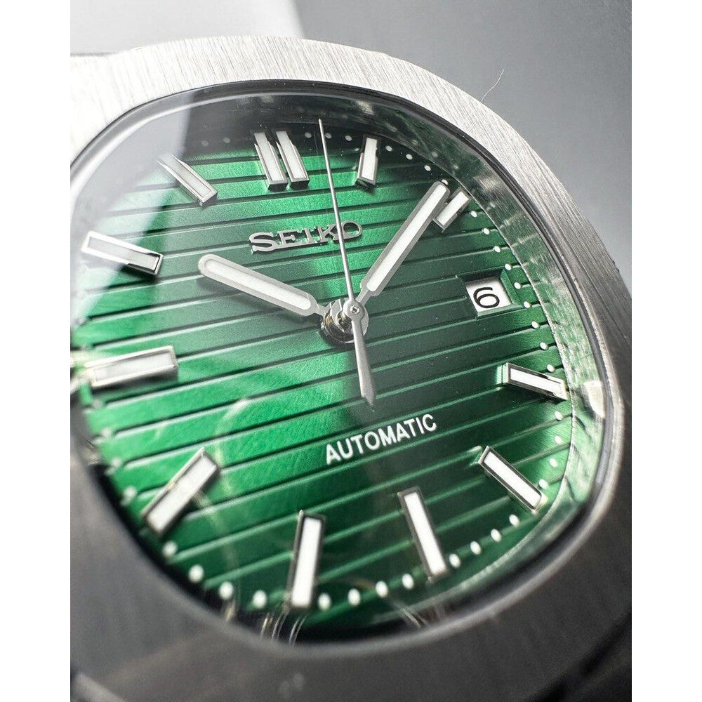 STEEL GREEN CLASSIC DIAL Seiko Mod NAUTIKO